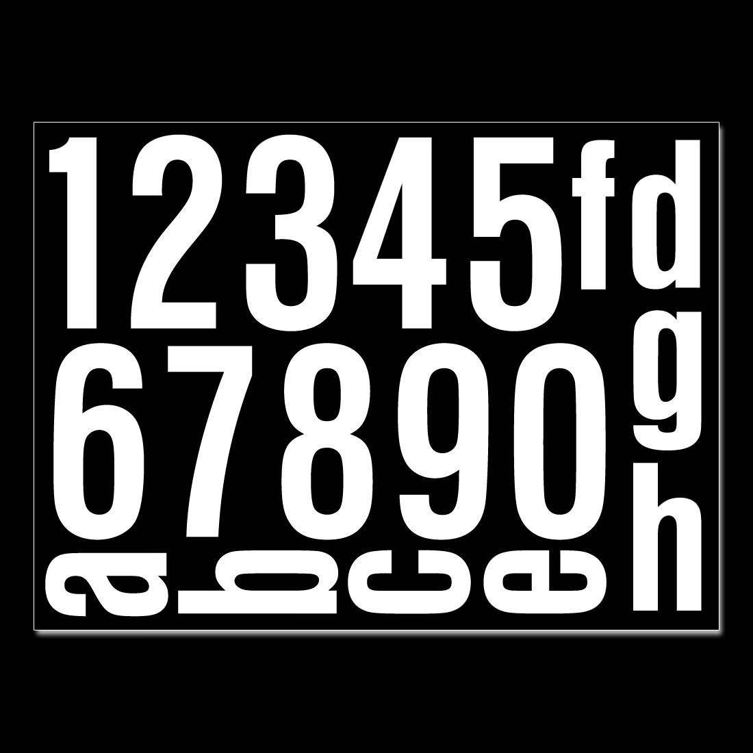 Leuchtaufkleber - Selbstklebende Hausnummern - leuchtend - Zahlen und  Buchstaben zum Aufkleben 68031