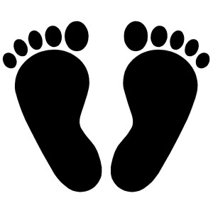 Süße Babyfüßchen als Autoaufkleber oder Wandtattoo