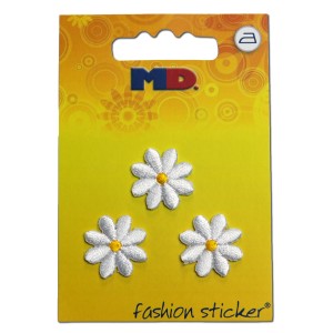 Aufbügler Blüten weiß 3 Stück