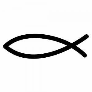 Fisch Autoaufkleber für Heckscheibe