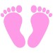 Wandtattoo Babyfüße
