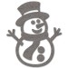 Schneemann Bügelbild Winter Weinachten